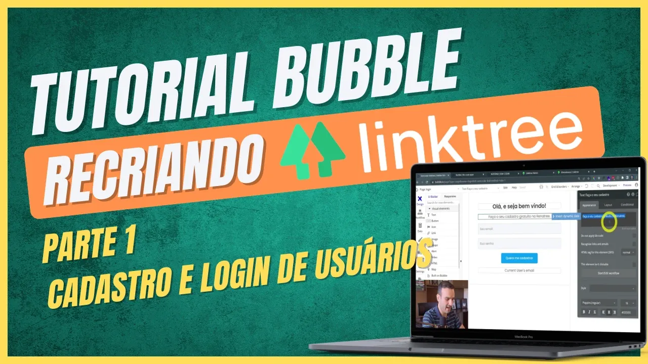 Tutorial Bubble.io – Recriando Aplicativo Linktree do ZERO