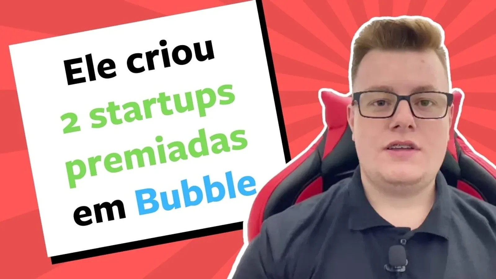 Com 20 anos, ele criou duas startups premiadas com Bubble