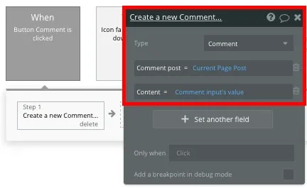 Bubble No Code Reddit Clone Create Comment Workflow
