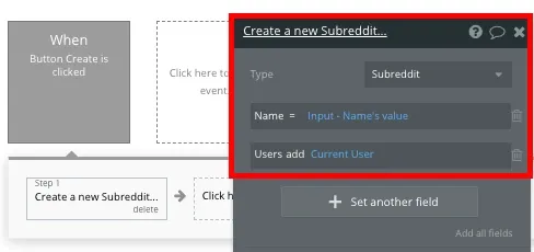 Criar site de comunidades como o Reddit Create Subreddit Workflow