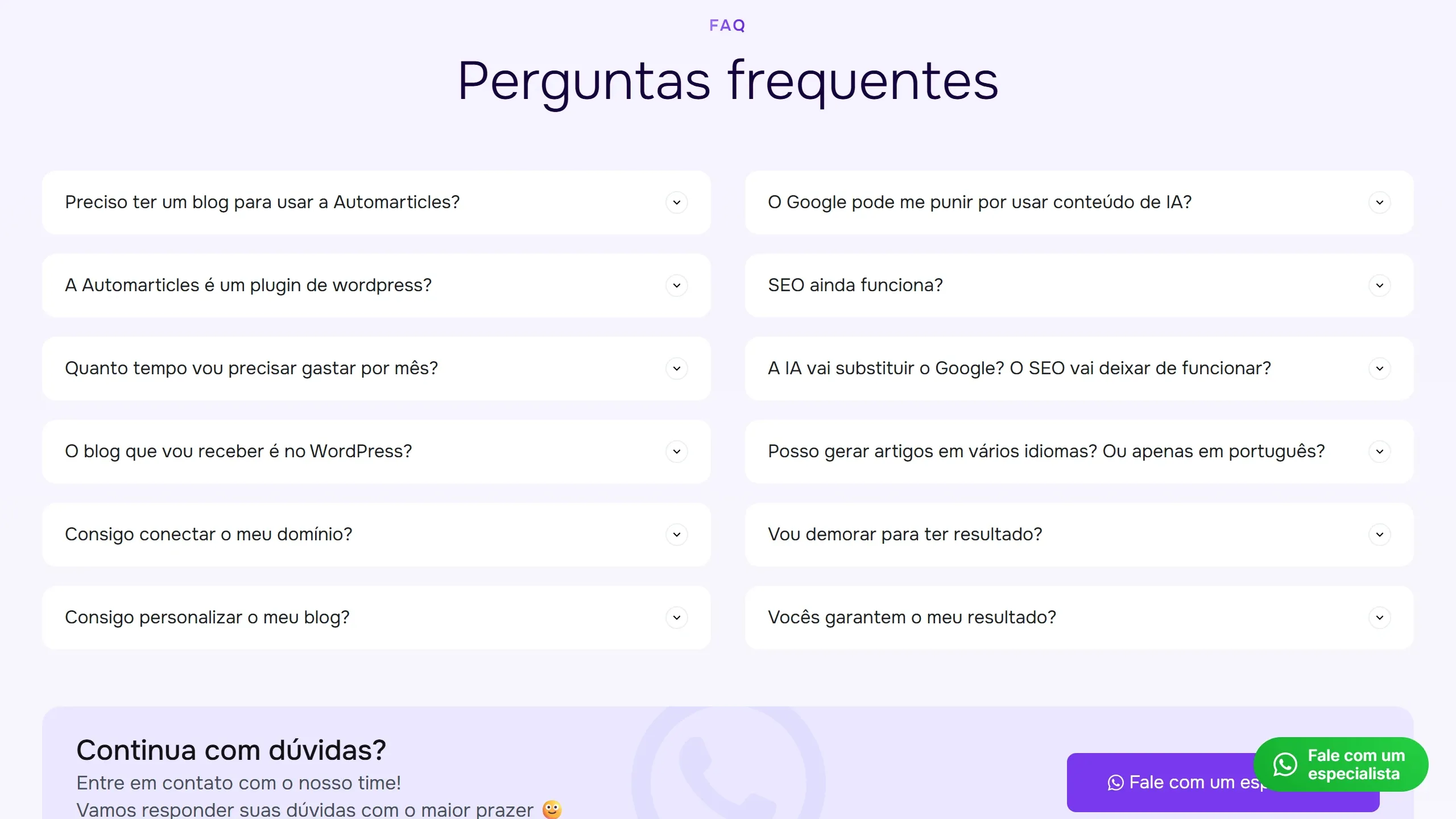 Home do Automarticles, o SaaS de geração de artigos com IA criado por Tiago Costa, aluno da Formação em Vibe Coding
