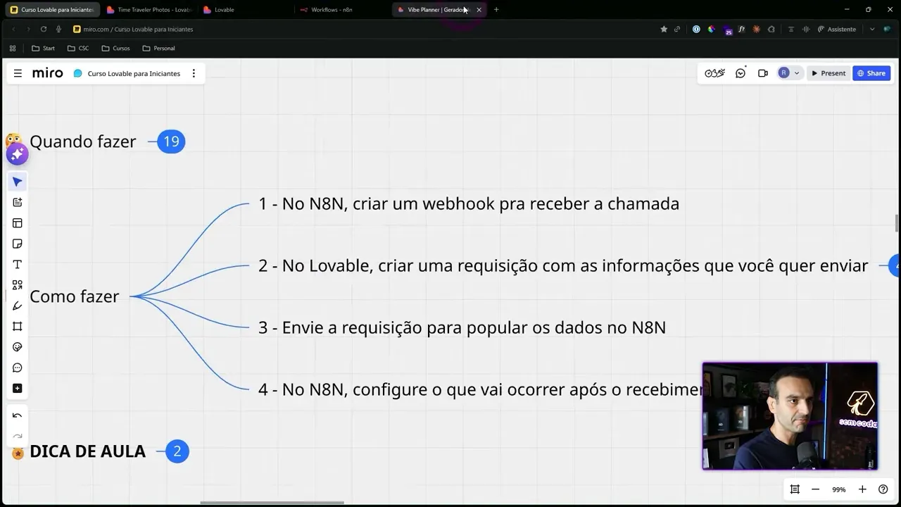Passos detalhados para integração entre as ferramentas