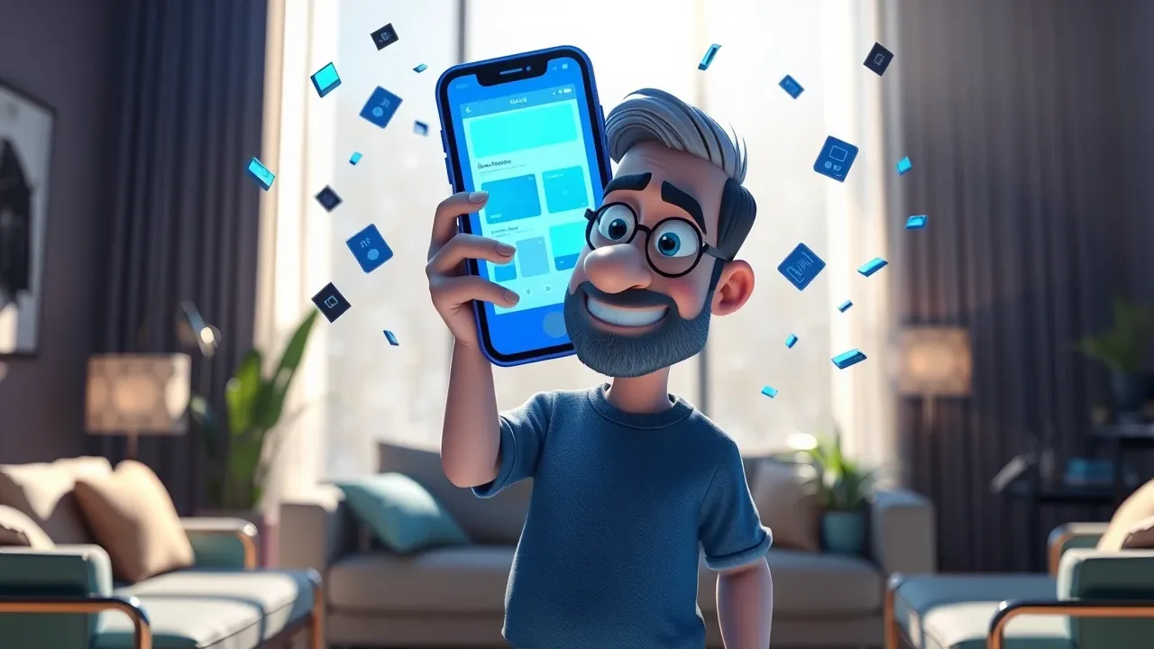Criador testando app feito com IA no celular
