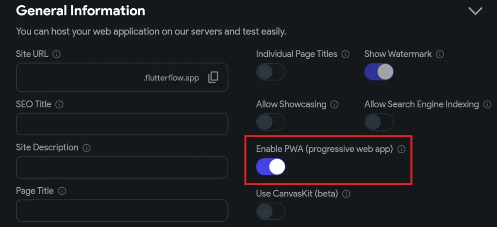 FlutterFlow cria aplicativos web e PWA