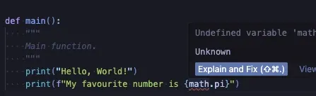 Explain and fix