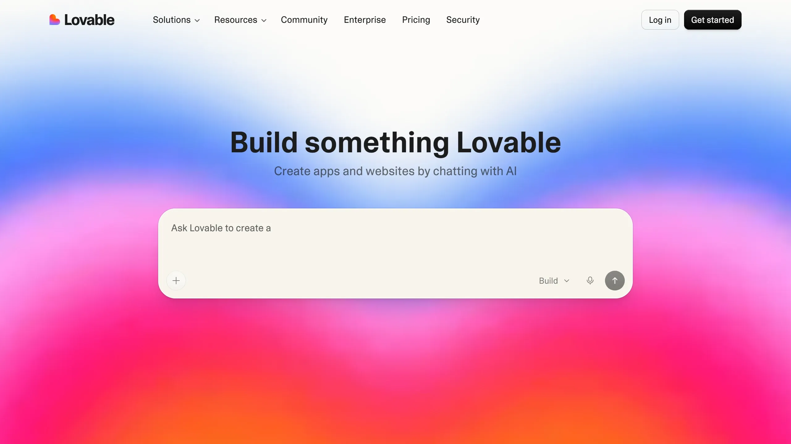 Lovable, a principal ferramenta da formação: criar app completo descrevendo o que você quer