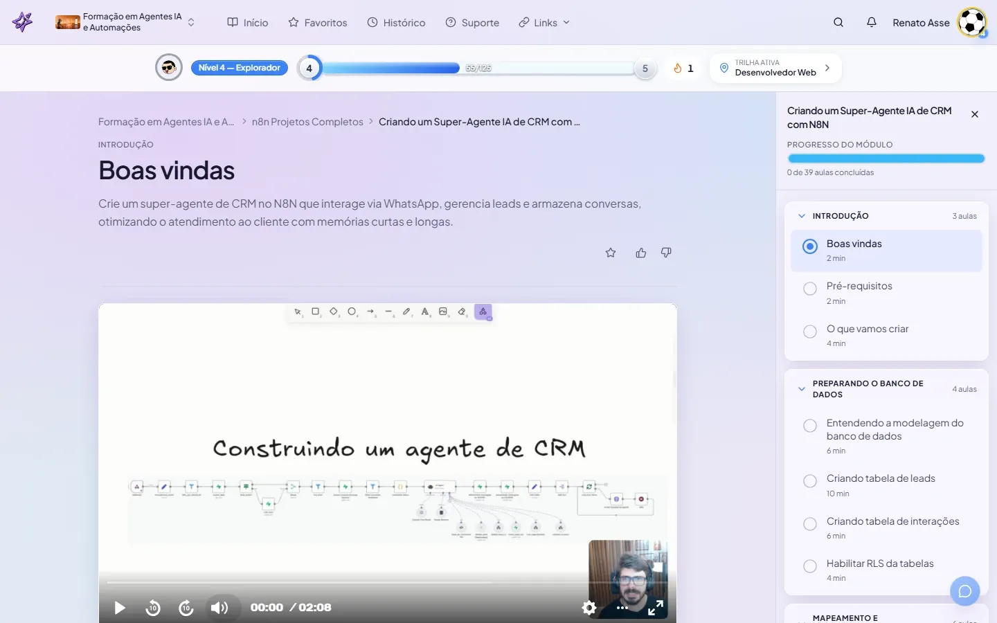 Módulo Super-Agente IA de CRM no n8n no ibe.IA