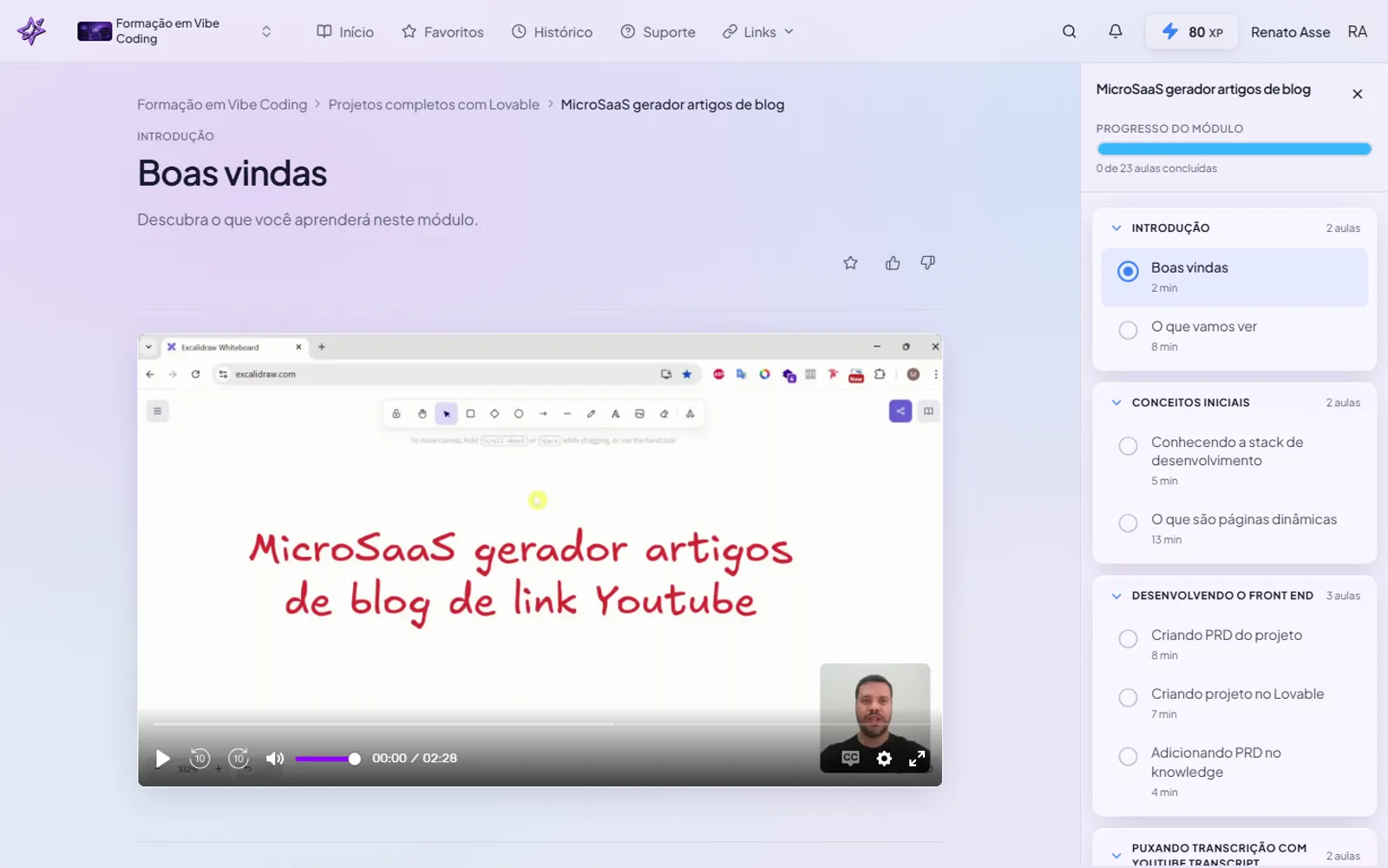MicroSaaS Gerador de Artigos no Lovable: o módulo que clona o Automarticles passo a passo na Formação em Vibe Coding