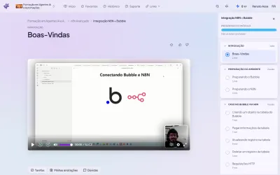 Integração n8n com Bubble: o módulo que junta automação e front-end no-code na Formação em Agentes IA