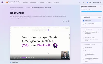 Meu Primeiro Agente IA no ChatVolt: o módulo da Formação em Agentes IA que tira o primeiro agente do papel em 30 minutos