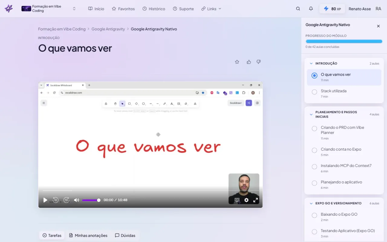 Antigravity Nativo: o módulo do ibe.IA que ensina app mobile com push, offline e publicação nas lojas