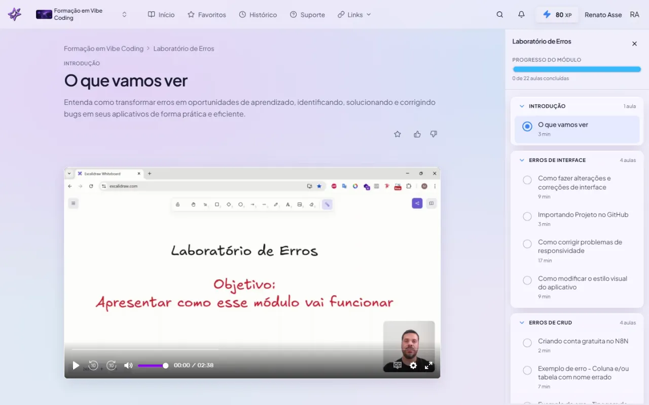 Laboratório de Erros do Lovable: o módulo que ensina debugar quando a IA quebra tudo