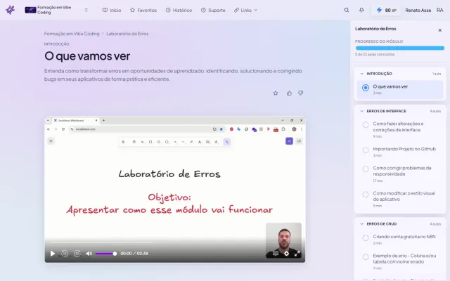 Laboratório de Erros do Lovable: o módulo que ensina debugar quando a IA quebra tudo