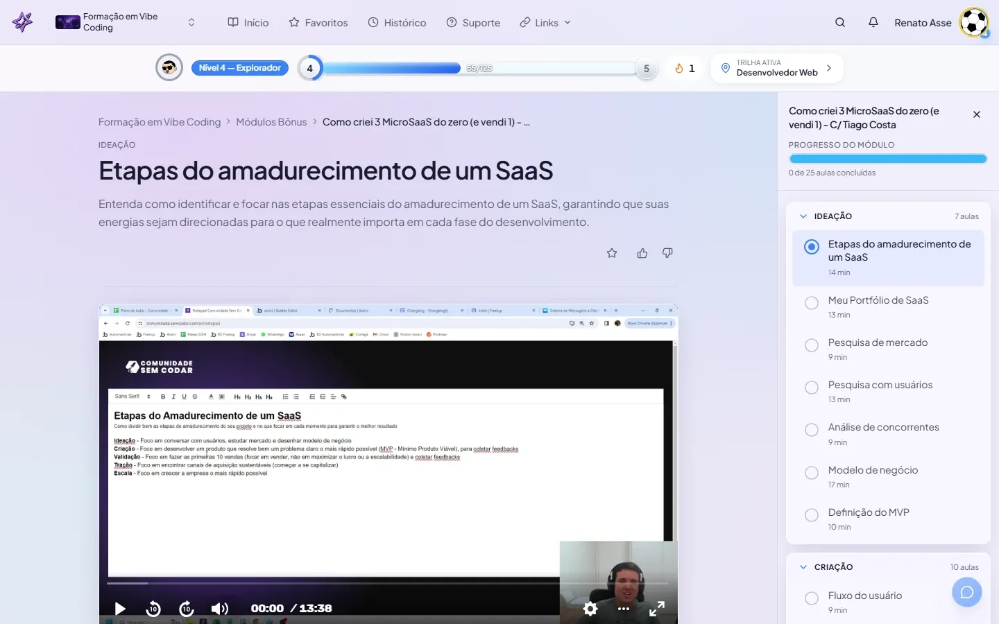 Módulo Como criei 3 MicroSaaS do zero no ibe.IA