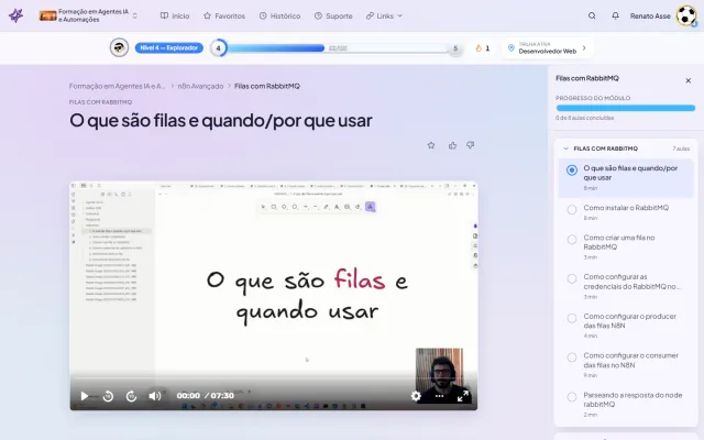 Filas com RabbitMQ no n8n: o módulo que prepara agentes pra escala