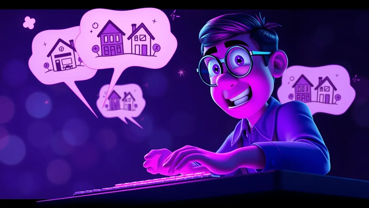 IA gerando descrição e anúncio de imóvel na imobiliária