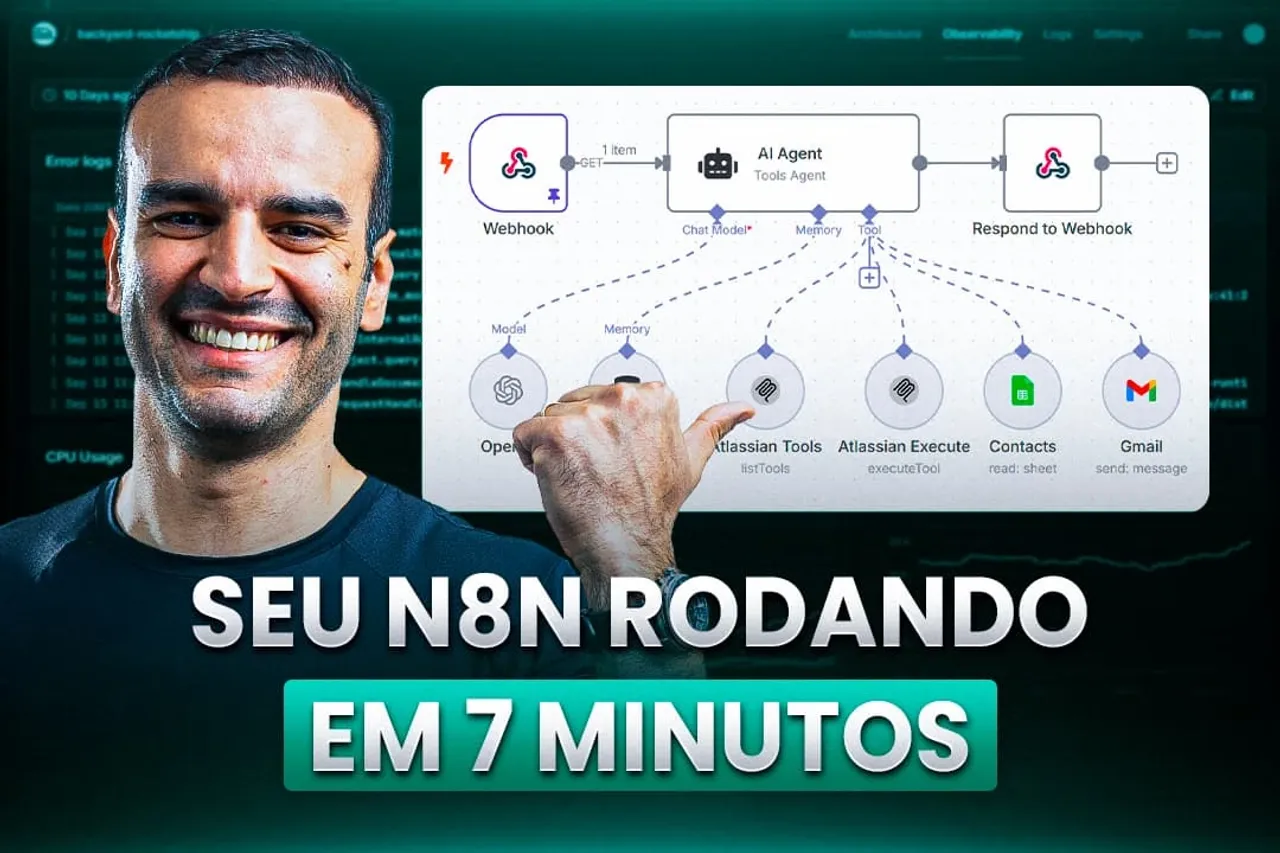 O método mais FÁCIL para instalar N8N em sua VPS (Railway)