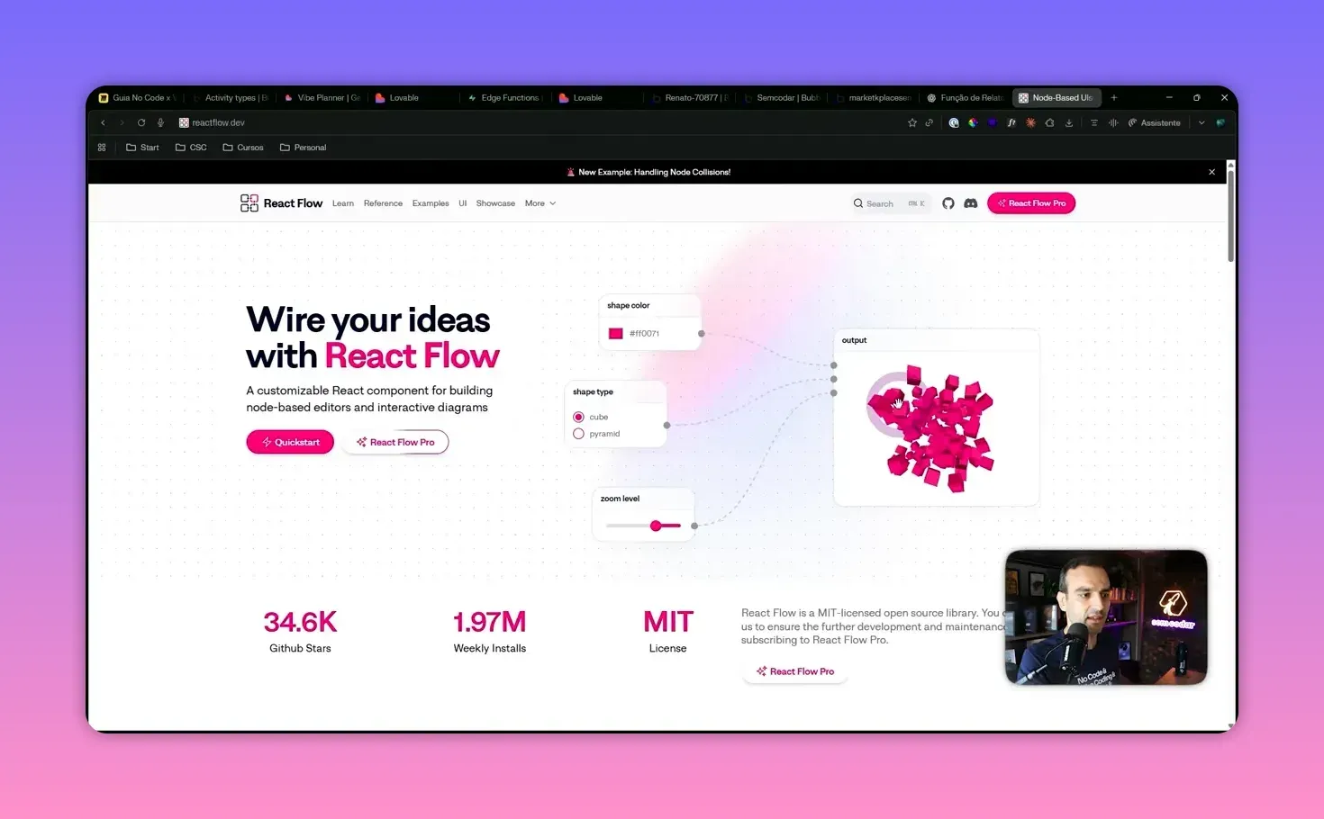 Interface do React Flow